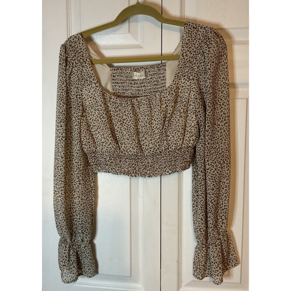 Altar’d‎ Altard State Leopard Crop Cropped Top Romantic Size Medium
